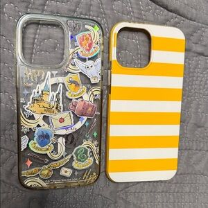Harry Potter Themed Phone Case and Yellow Stripe IPhone 13Pro-Max